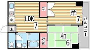 グランデール本多聞の物件間取画像